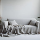 Moon Gray Linen Locker Handmade Linen Couch Cover