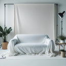 Cloud White Linen Locker Handmade Linen Couch Cover