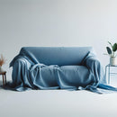 Dusky Blue Linen Locker Handmade Linen Couch Cover