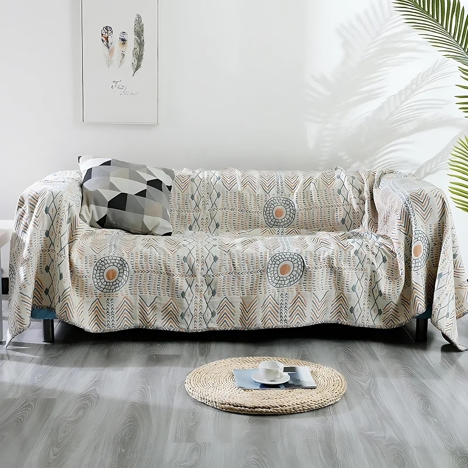Bohemian Cotton Sofa Cover Double Sided
